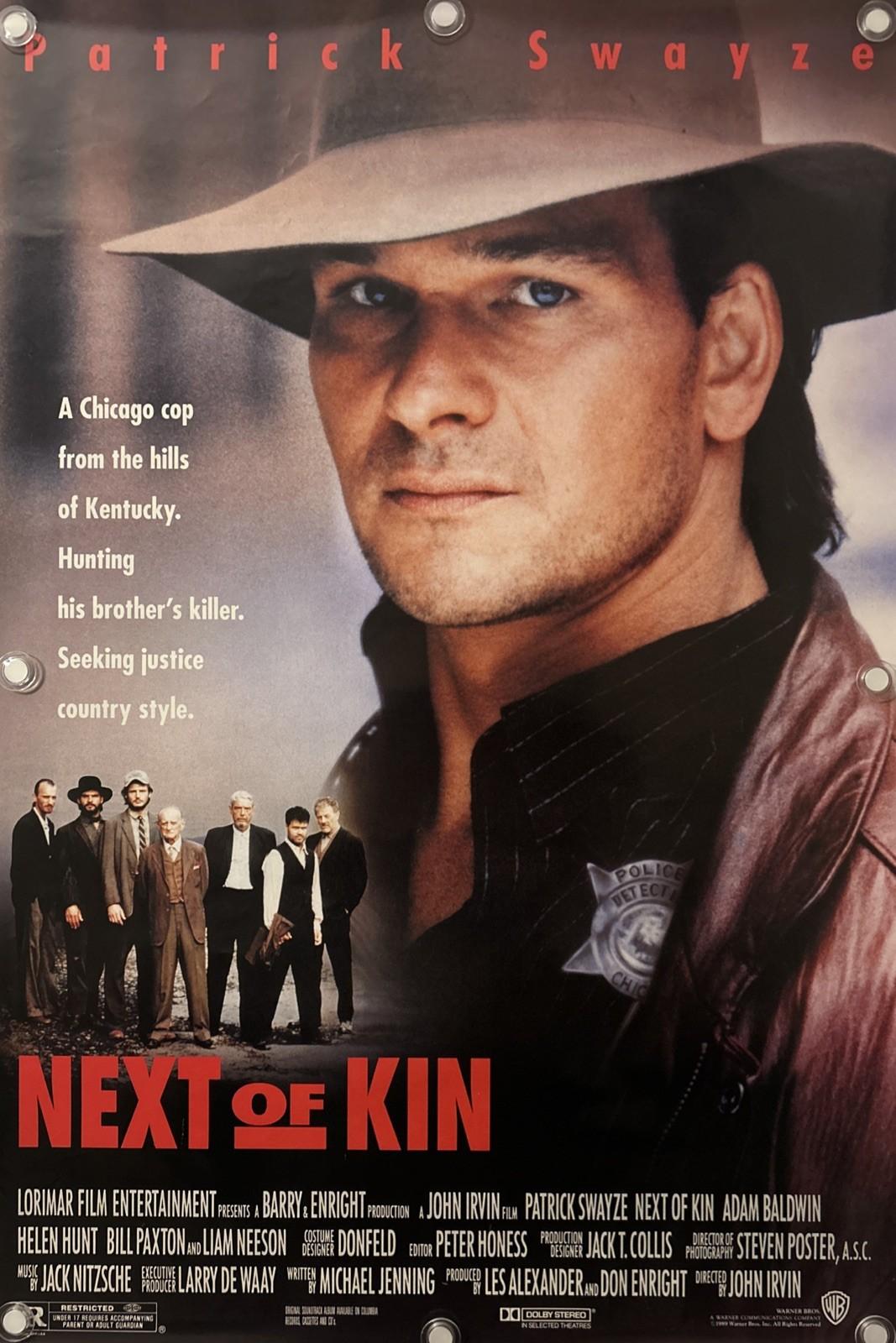NEXT OF KIN Original One Sheet Movie Poster - 1989 - PATRICK SWAYZE - ROLLED!