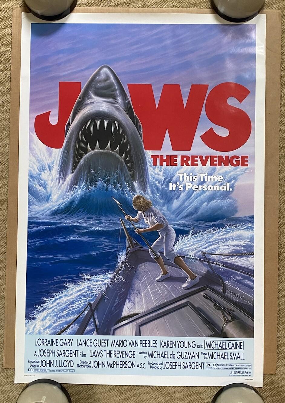Jaws Revenge Movie Poster Original Vintage 1987 Classic Movies One Sheet