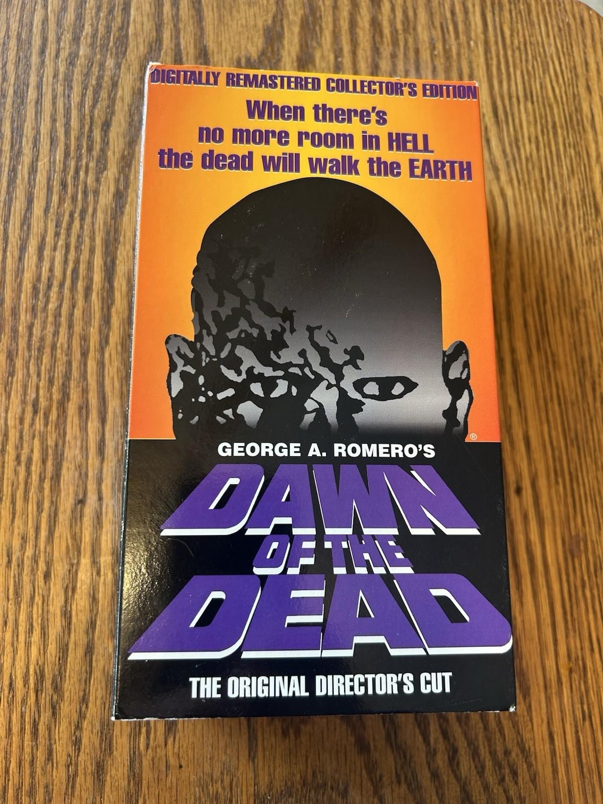 DAWN OF THE DEAD (1978) VHS Remastered Original Directors Cut 1996 Coll. Edition