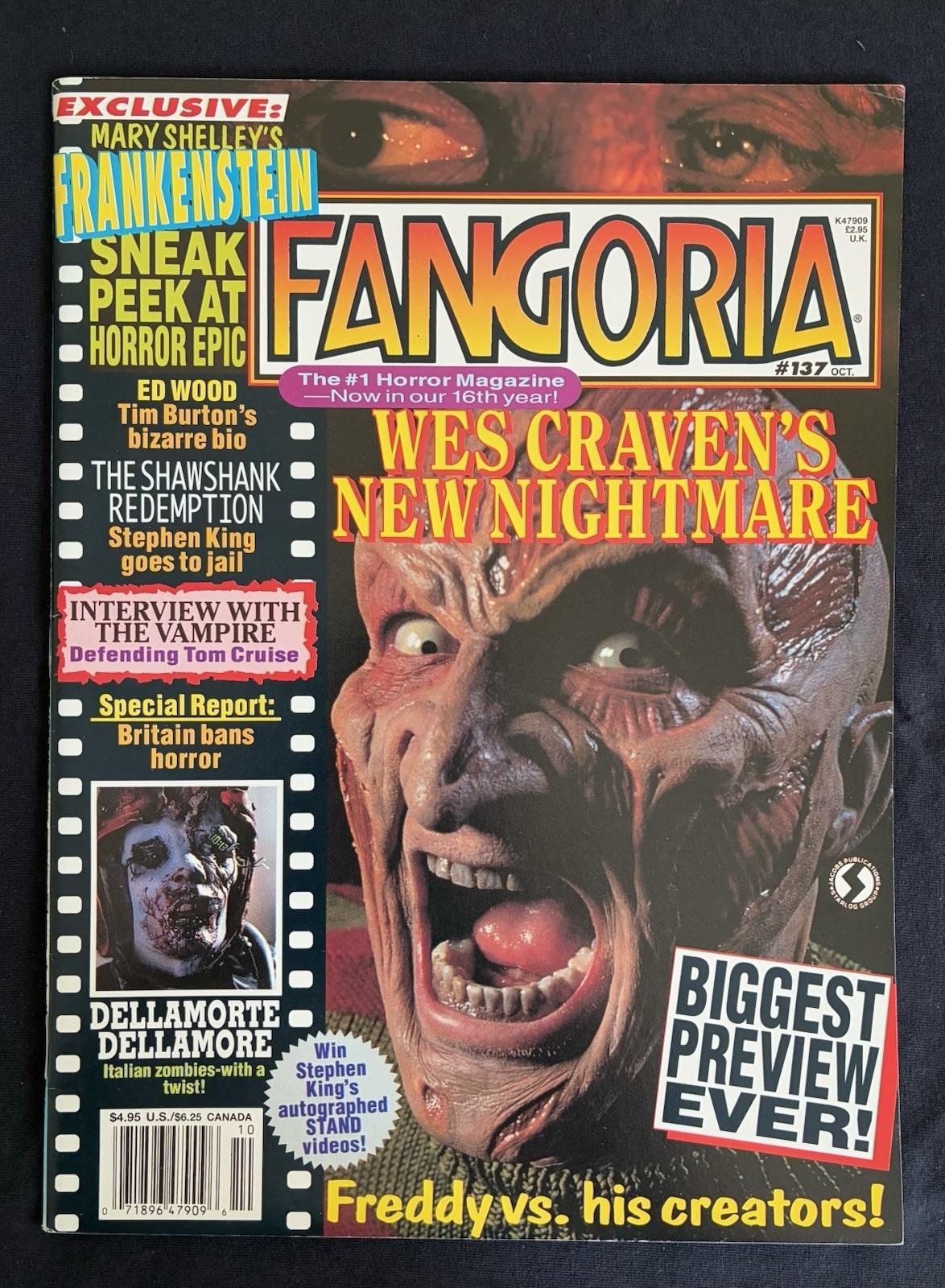 FANGORIA MAGAZINE 137 1994 WES CRAVEN'S NEW NIGHTMARE VINTAGE UNREAD MINT