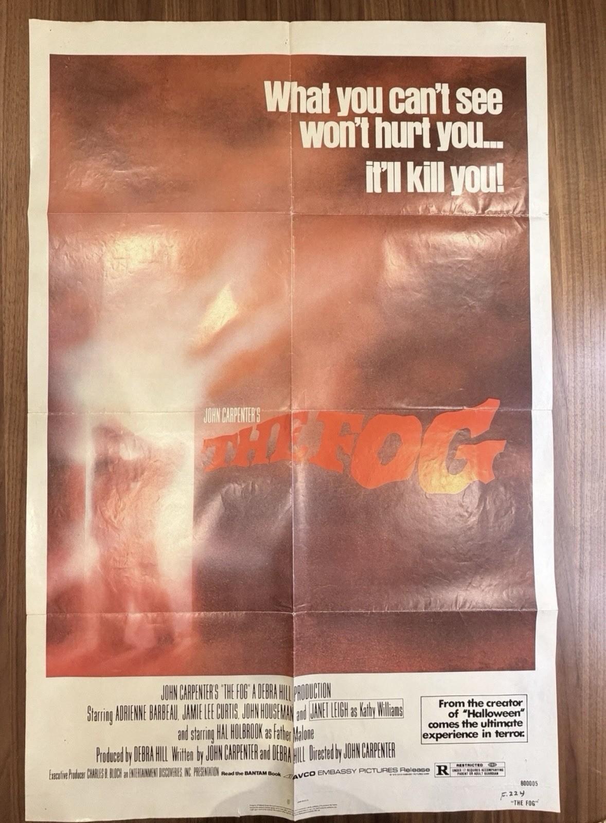Original Vintage US “The Fog” Movie Poster 1980 – Movies Collectible