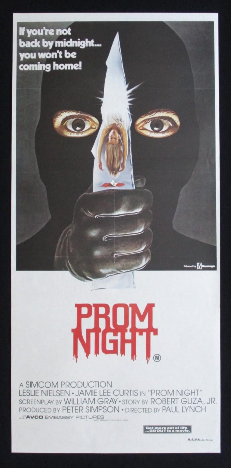 PROM NIGHT 1980 Original Australian daybill movie poster Jamie Lee Curtis horror