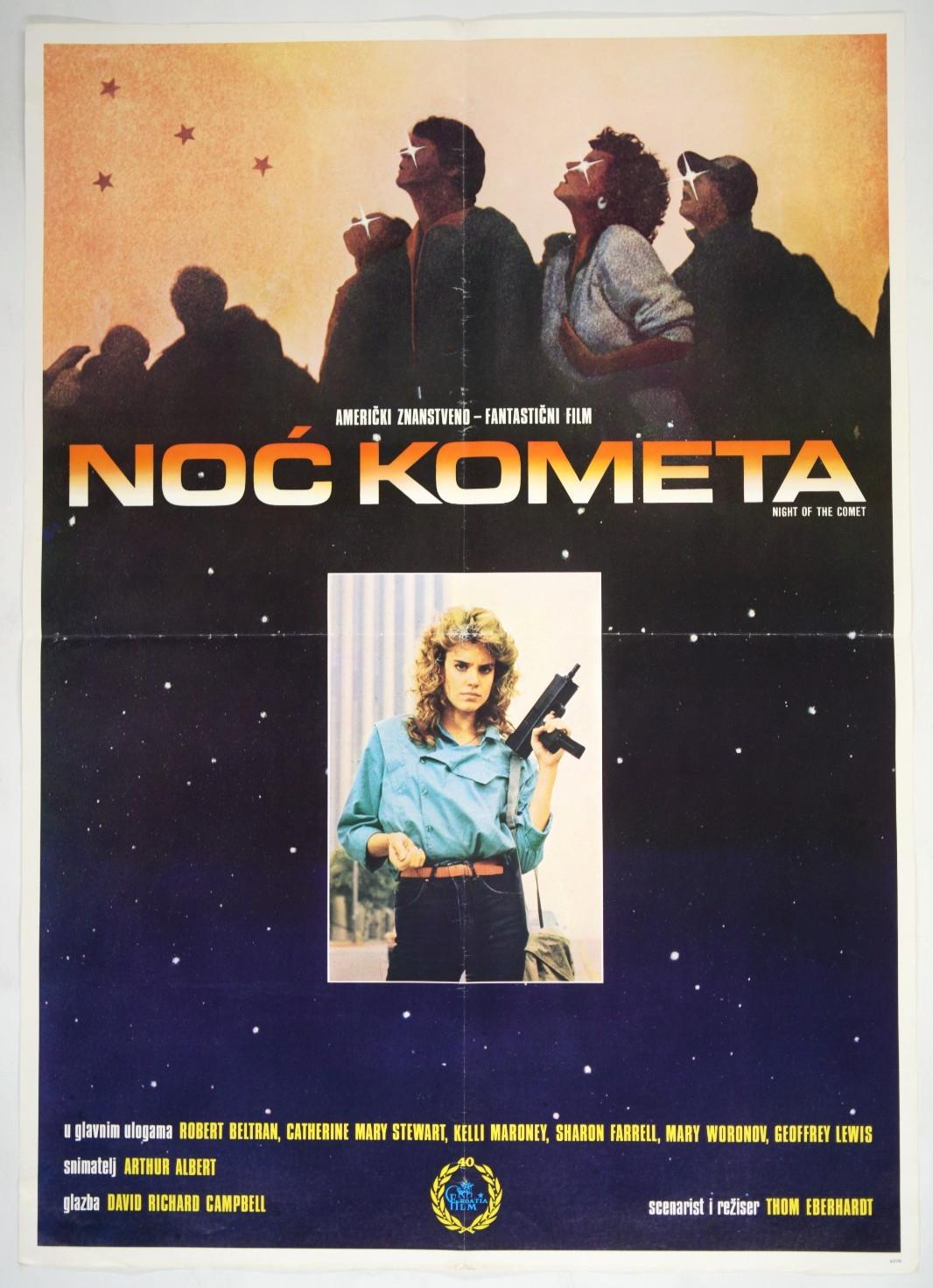 NIGHT OF THE COMET ☄ Original YU movie poster 1984 ROBERT BELTRAN THOM EBERHARDT