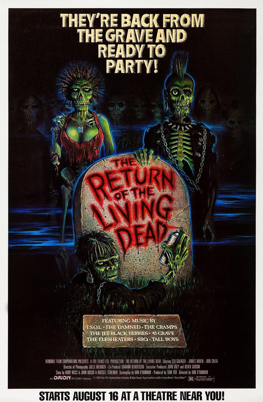 THE RETURN OF THE LIVING DEAD (1985) ORIGINAL MOVIE POSTER  -  ROLLED