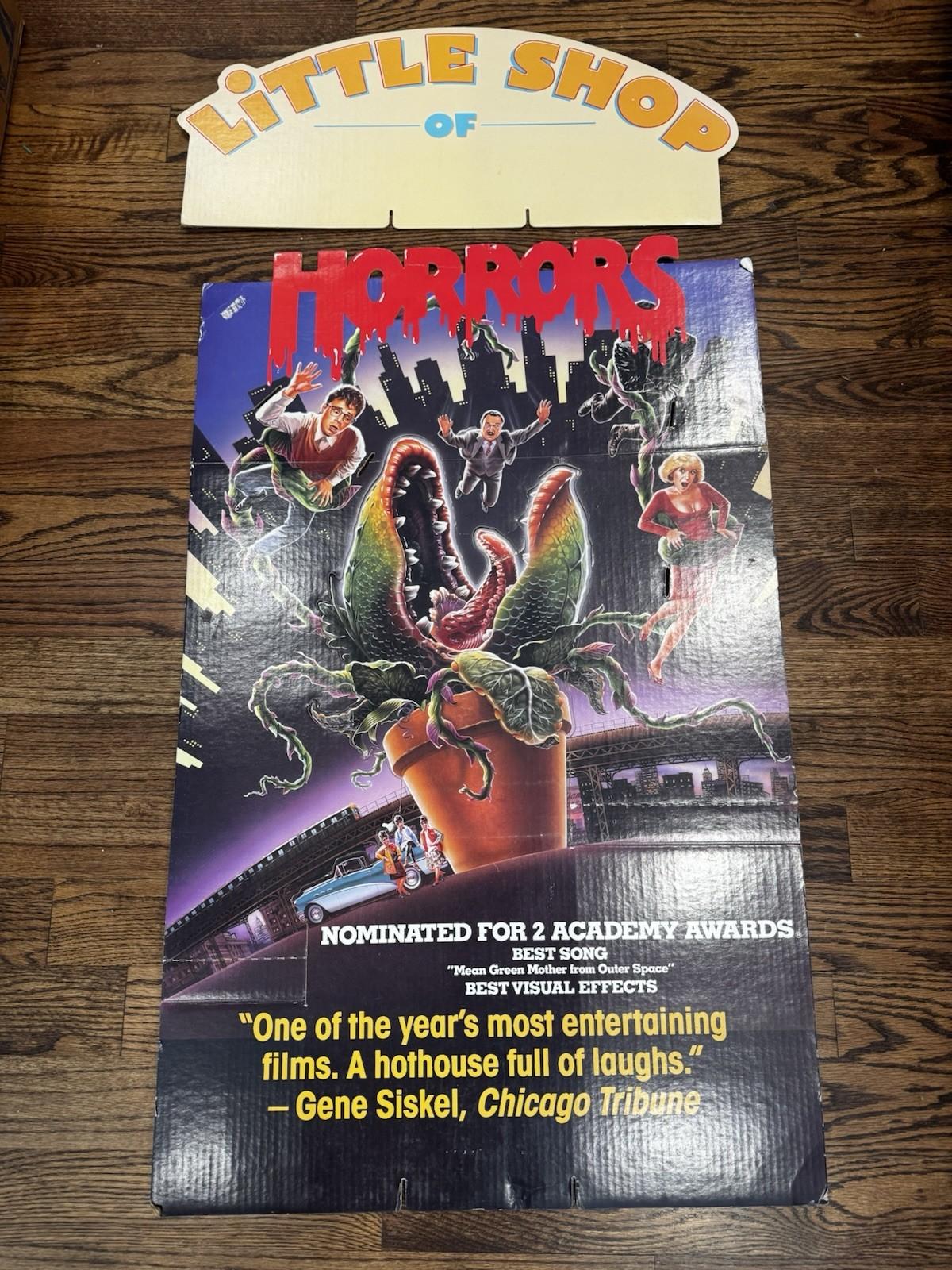 RARE Vintage Original Little Shop of Horrors Video Store Cardboard Standee 1986