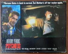 Anthony Perkins is horrified in the car PSYCHO III org 1986 UK Lobby Card 9884