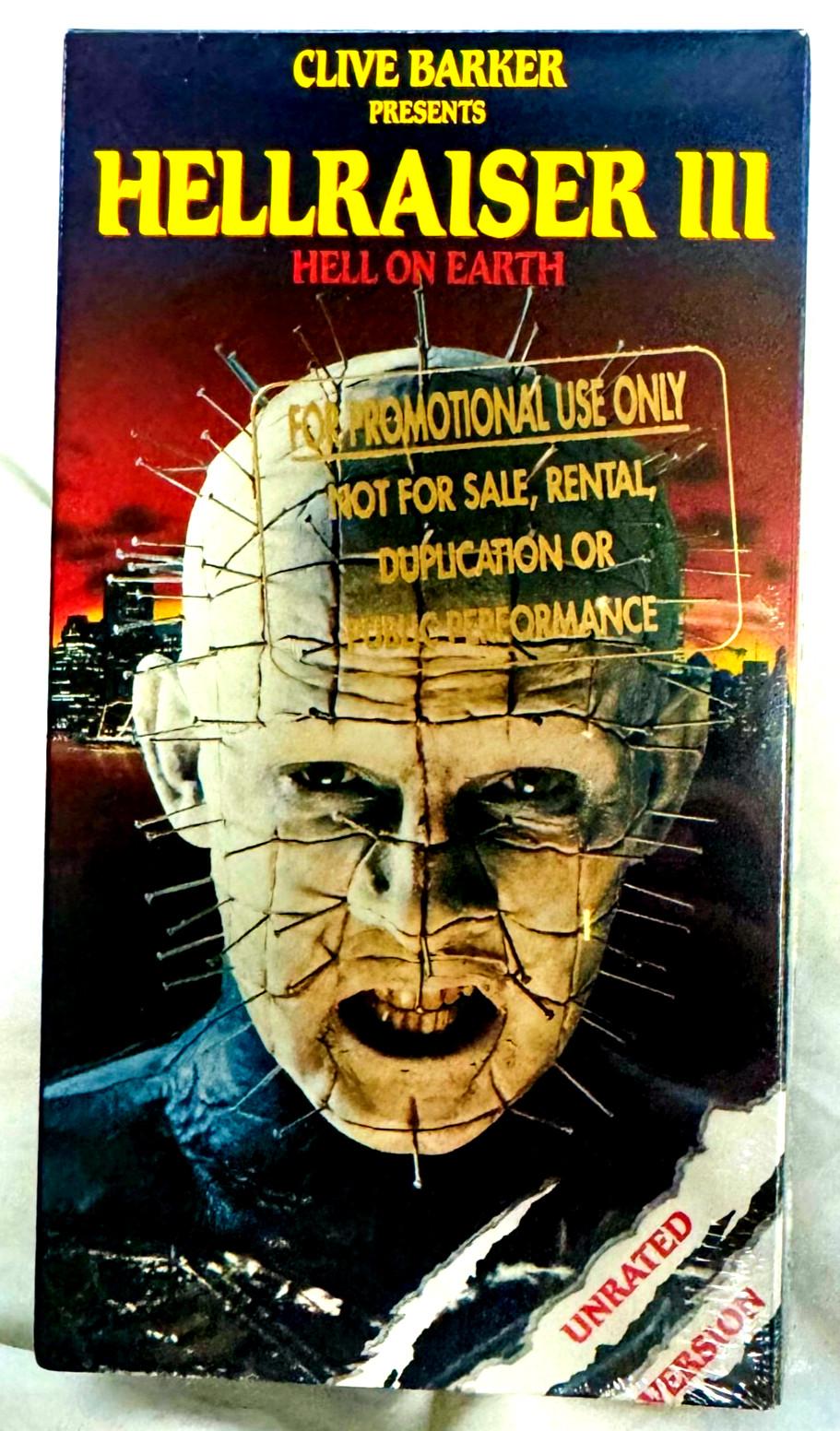 Hellraiser III: Hell On Earth - VHS - Rare PROMO OOP! Unrated Version Horror NEW