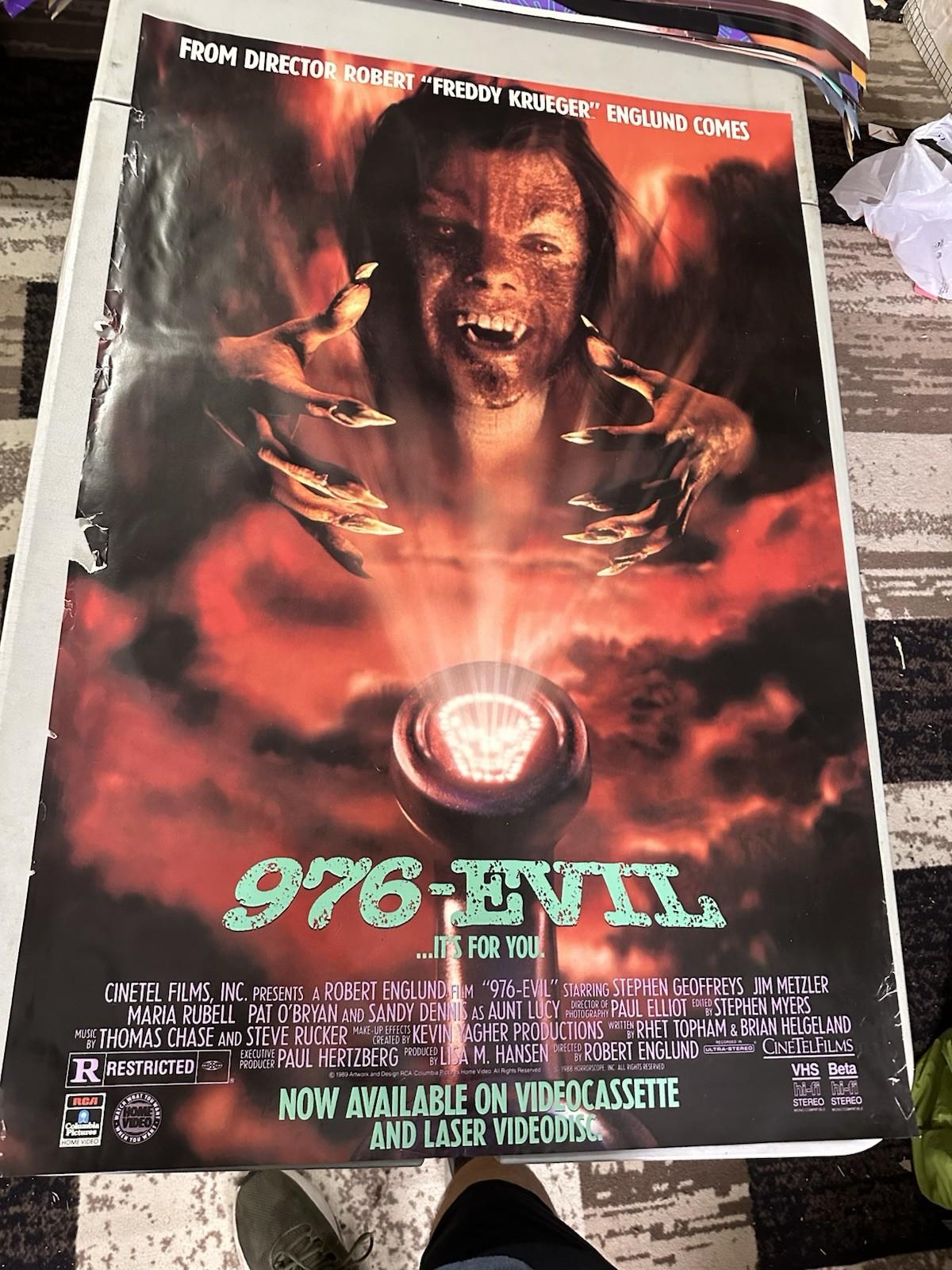 976-EVIL VHS Promo Poster – Robert Englund Horror Cult Classic 1988