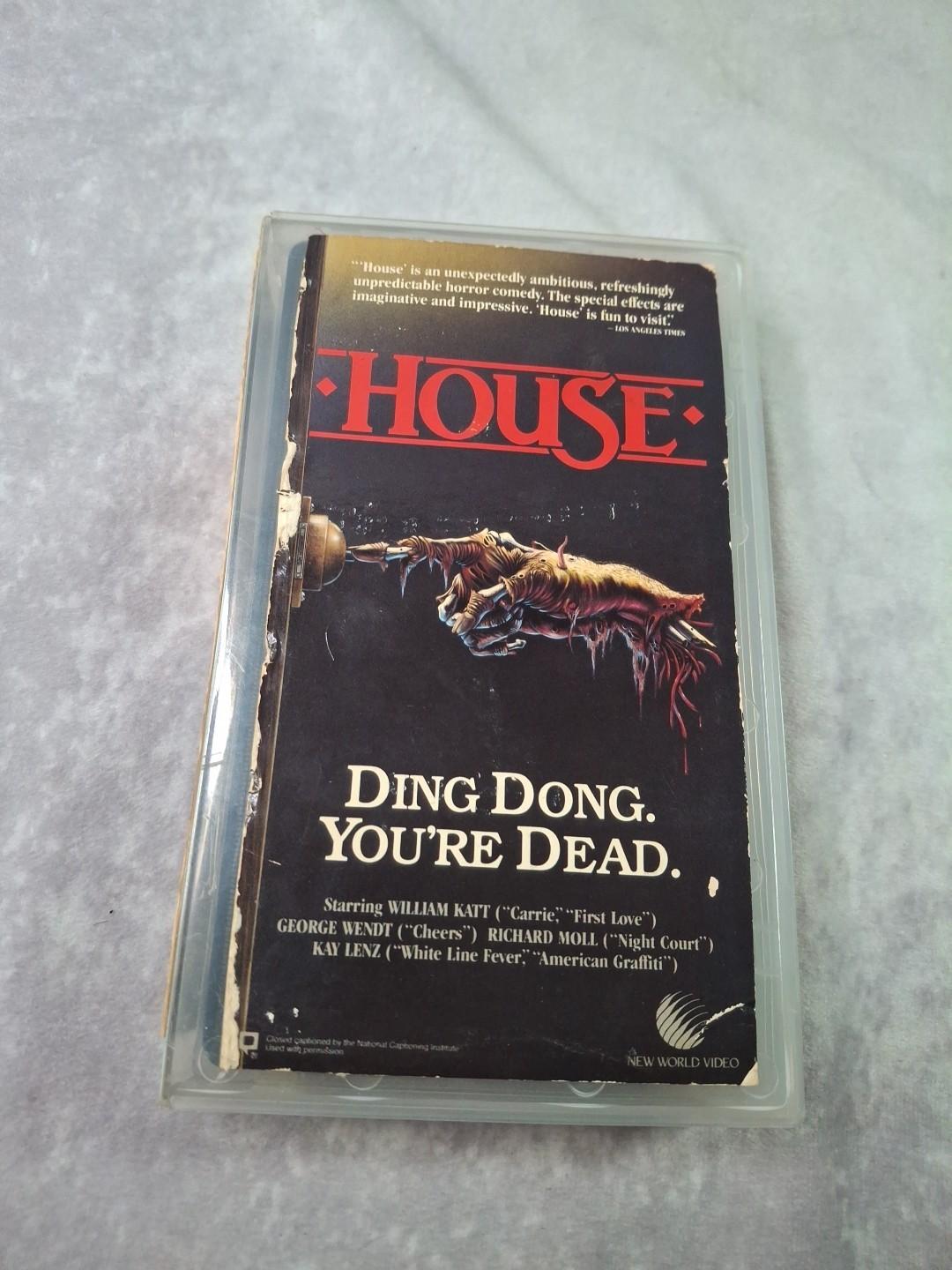 HOUSE (1985) VHS Tape – New World Video – Horror Cult Classic – Clamshell Cutbox