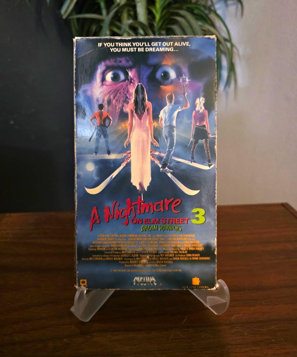 A Nightmare on Elm Street 3: Dream Warriors VHS Tape w/ Box (1987) R