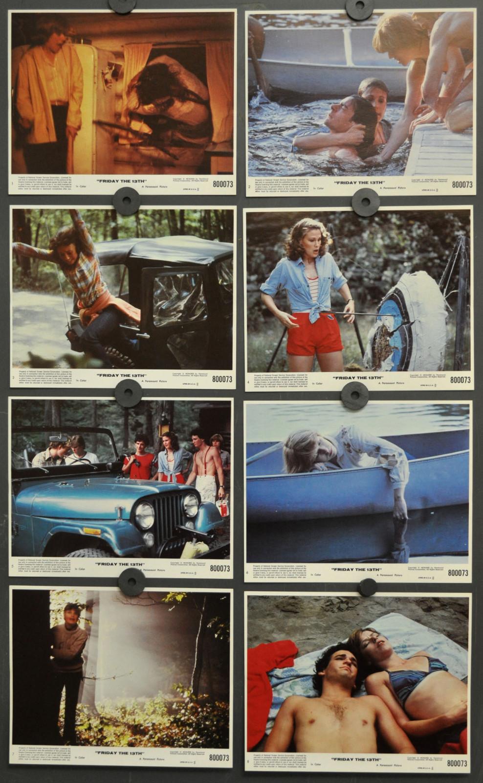 FRIDAY The 13TH 1980 ORIGINAL 8X10 NM LOBBY CARD SET BETSY PALMER ADRIENNE KING
