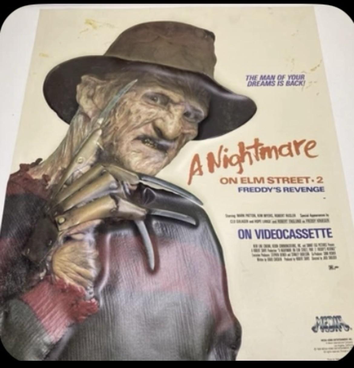 Vintage 1986 A Nightmare On Elm Street 2 Freddy's Revenge 3D poster original