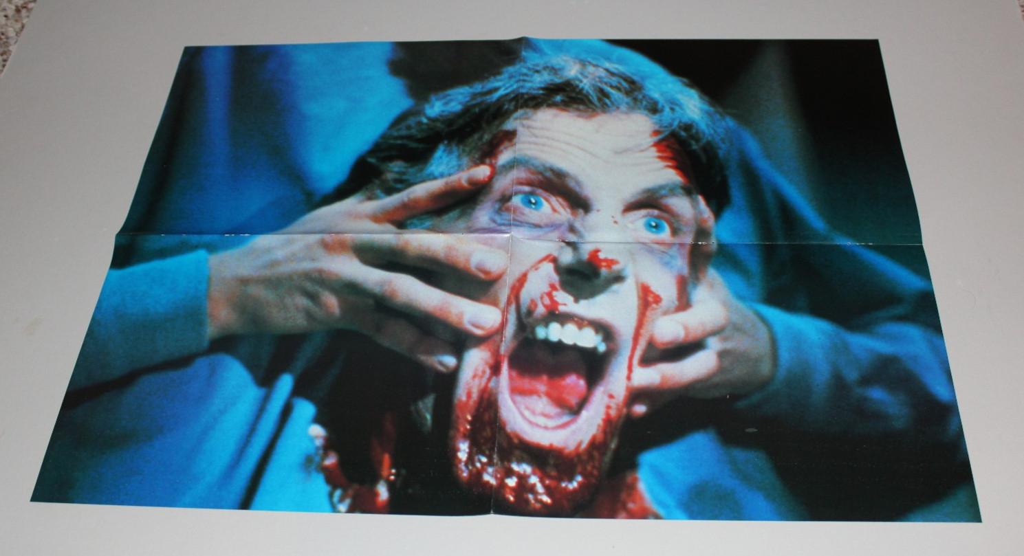 RE-ANIMATOR 1980s ORIGINAL POSTER OOP 90s HORROR MOVIE VIDEO VHS DISPLAY! RARE!!
