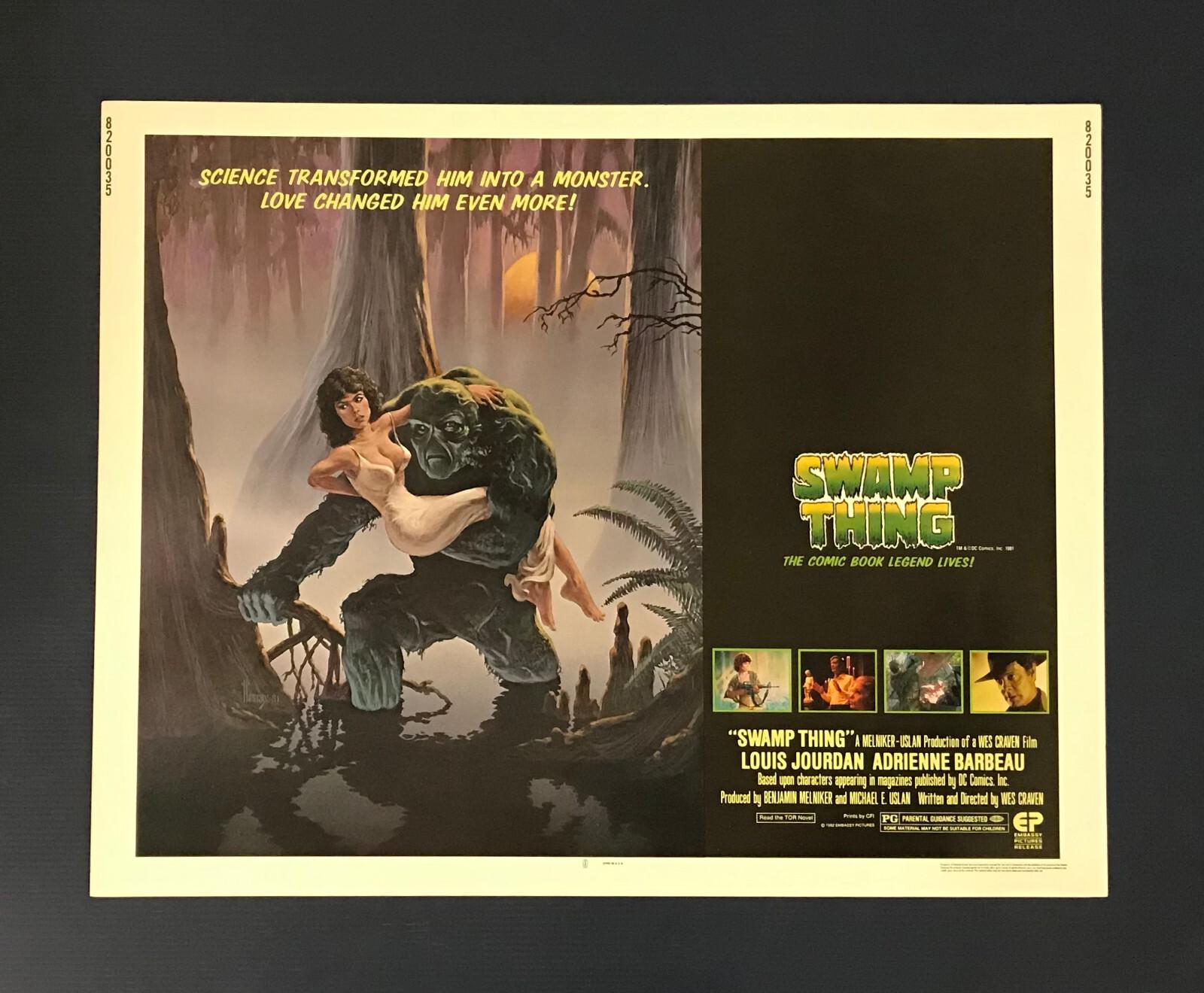 SWAMP THING (1982) Original 22x28 Rolled Half Sheet