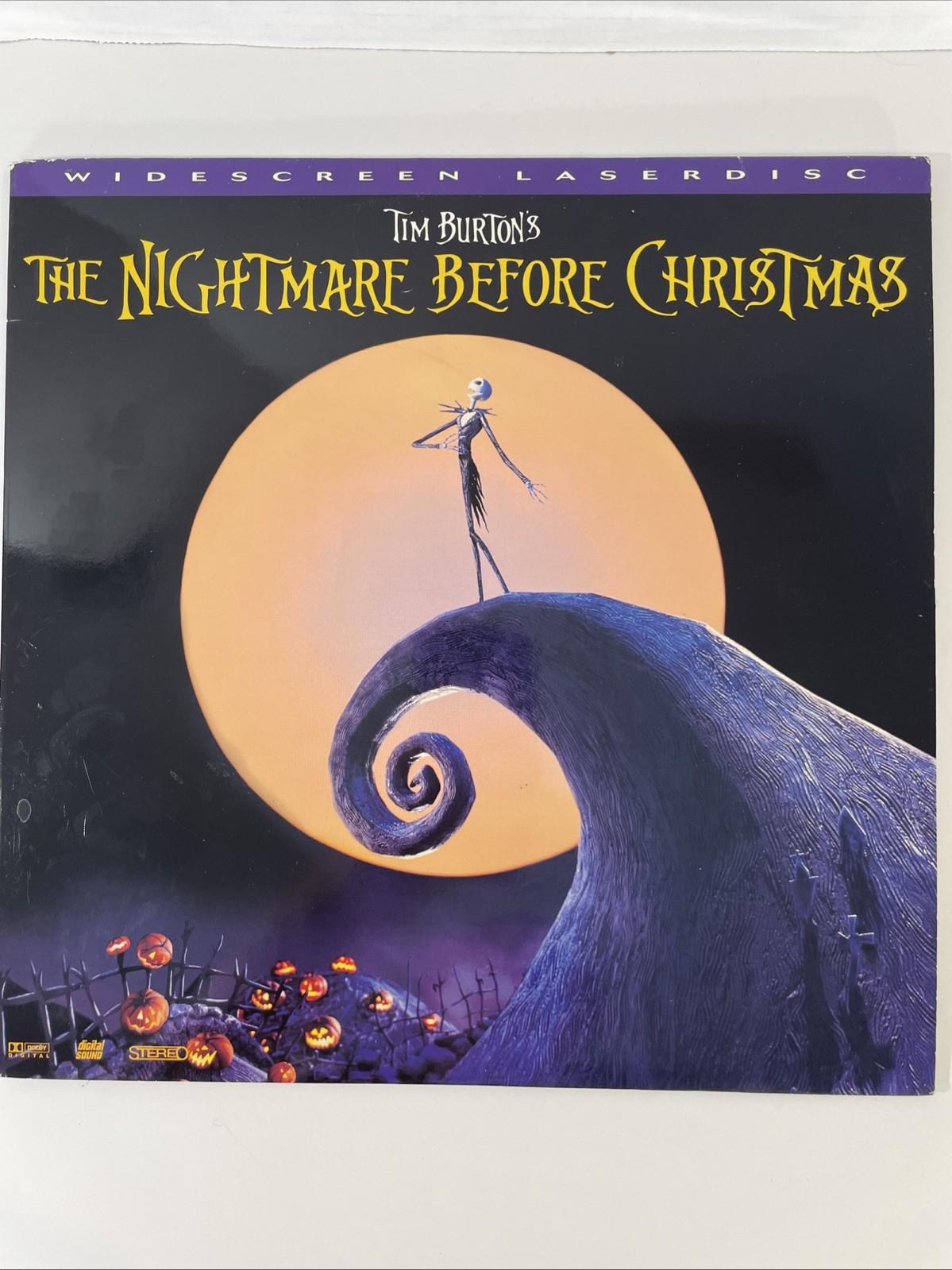 The Nightmare Before Christmas Widescreen Laserdisc 1993 Tim Burton Rare Vtg