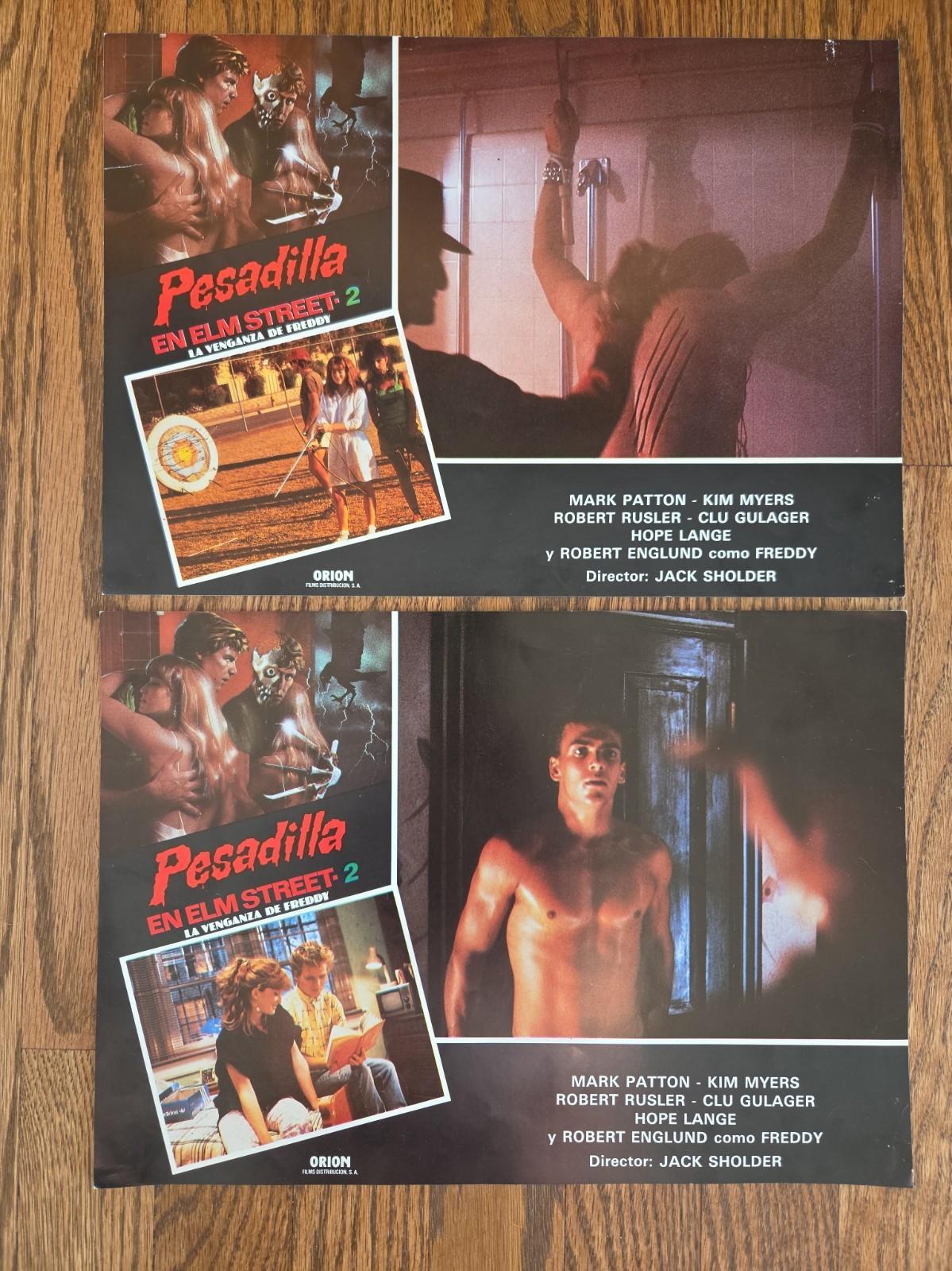 RARE Nightmare On Elm Street 2 Lobby Cards (Spanish)