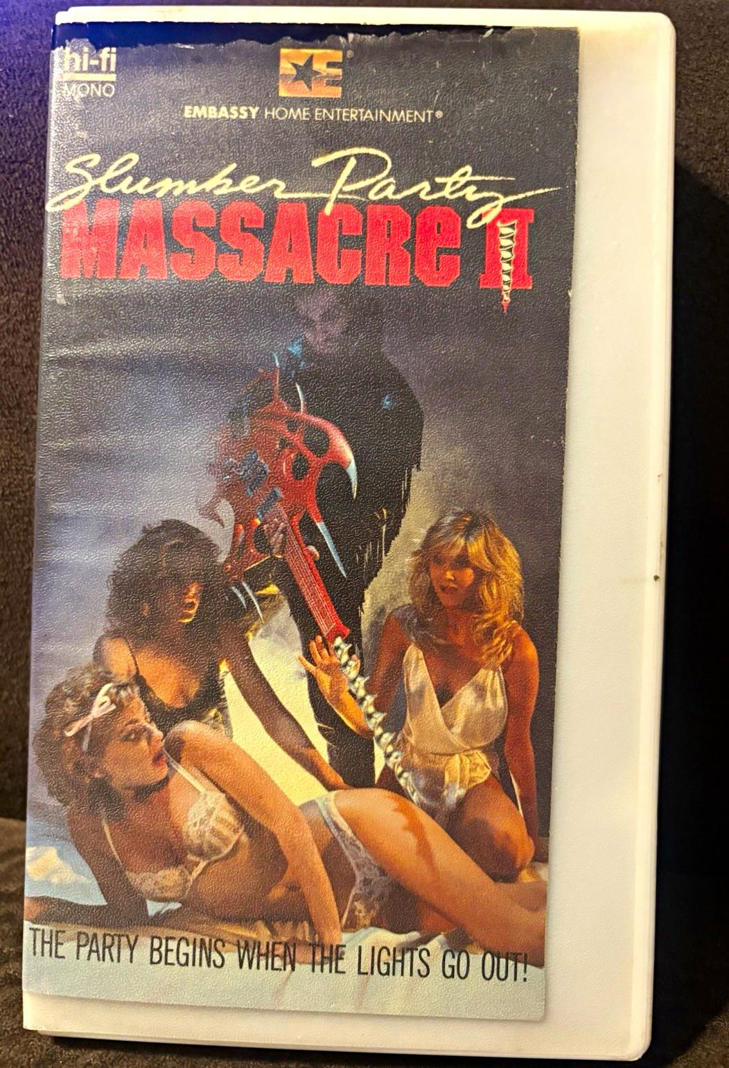 Slumber Party Massacre II 2 VHS (1987) Embassy Nelson Horror Cult Ex-Rental RARE