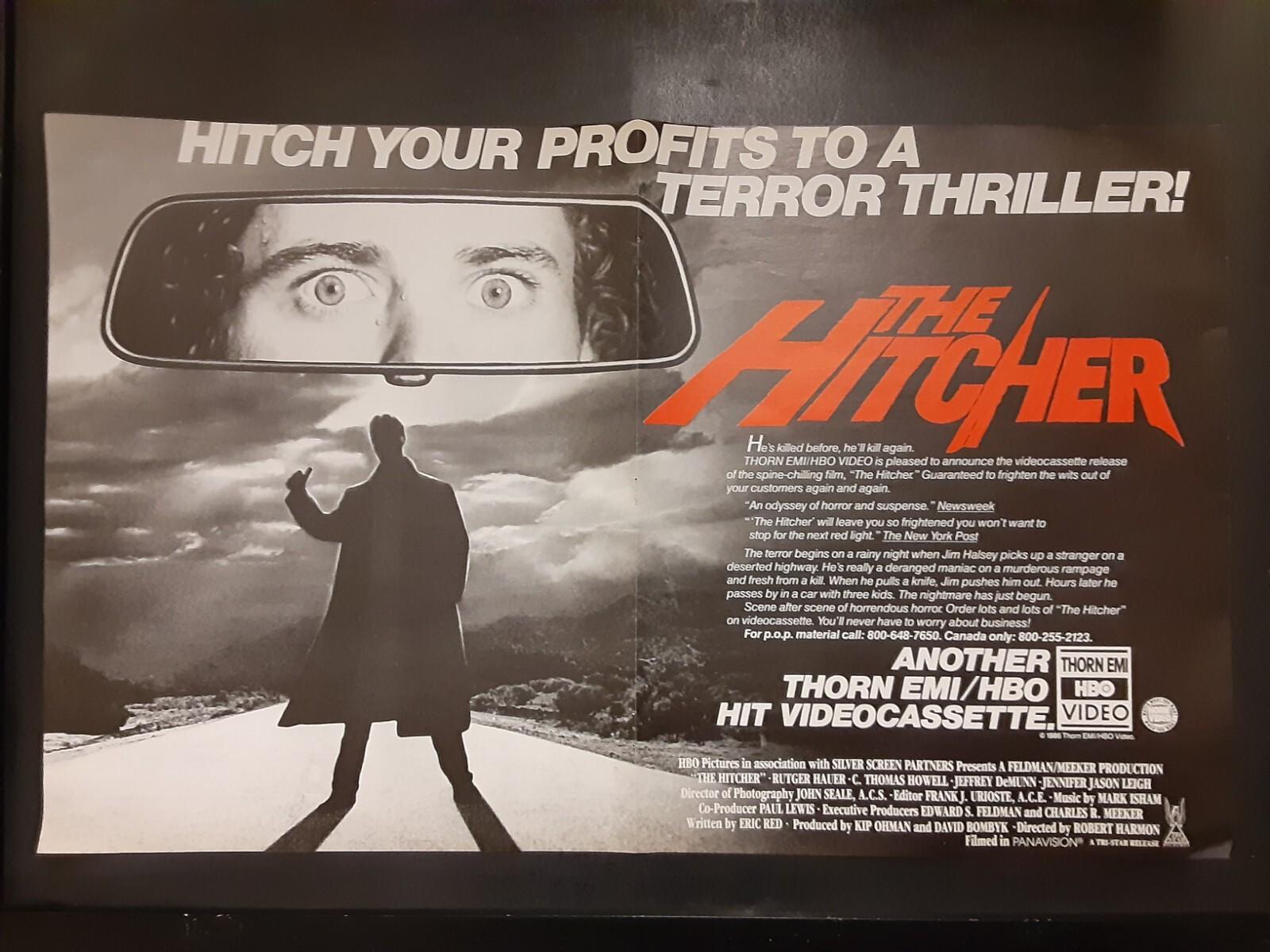 The Hitcher Rare Original Promo Poster Ad Framed!