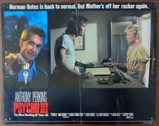 Jeff Fahey talks to Diana Scarwid PSYCHO III original 1986 UK Lobby Card 9885