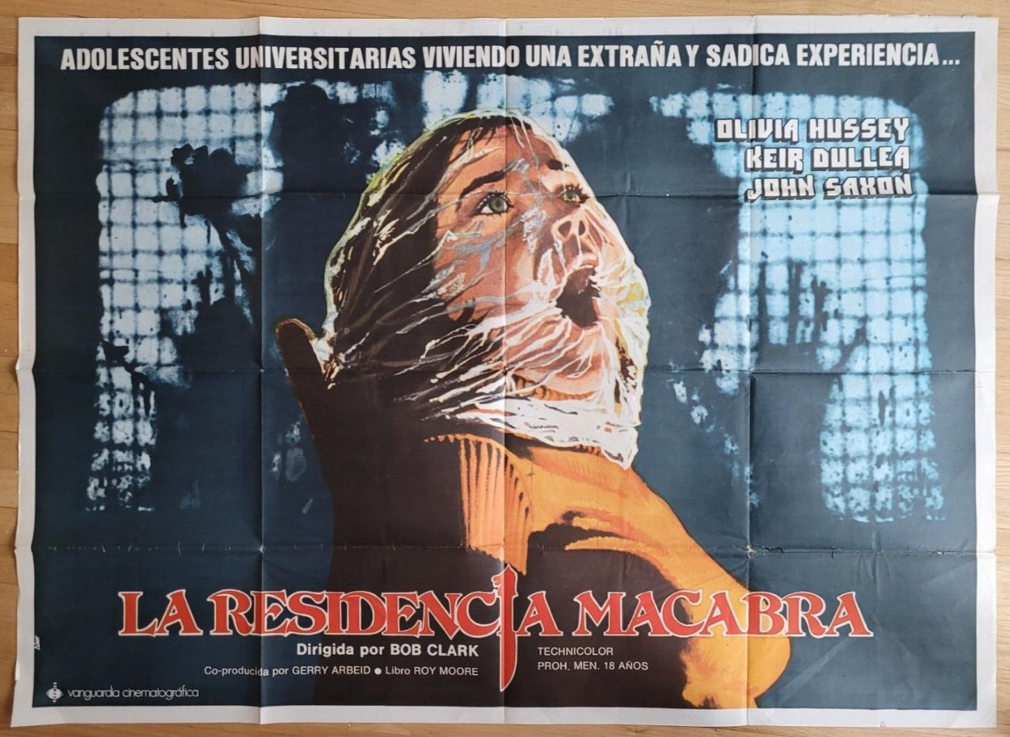 Black Christmas rare Argentinian two-sheet movie poster horror Bob Clark
