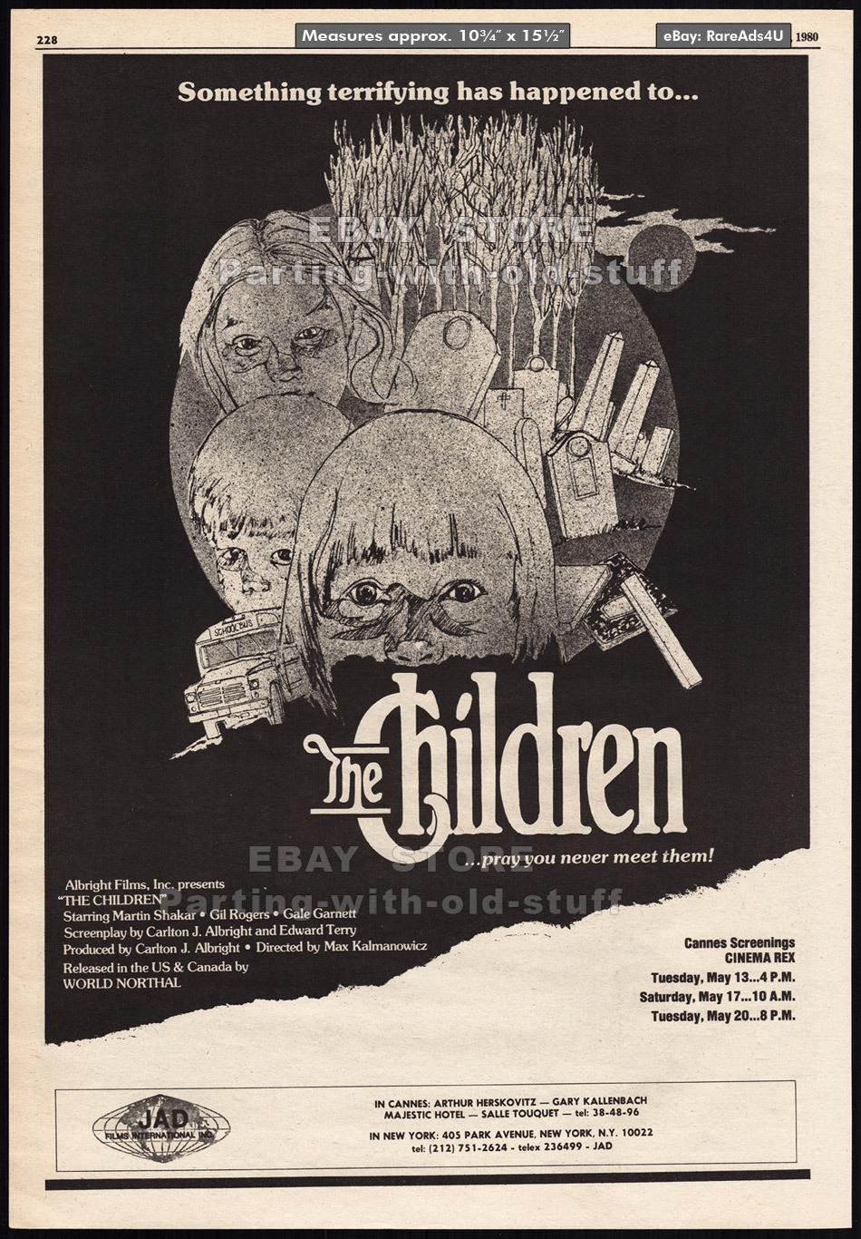 THE CHILDREN – Original 1980 Trade AD / poster – Martin Shakar