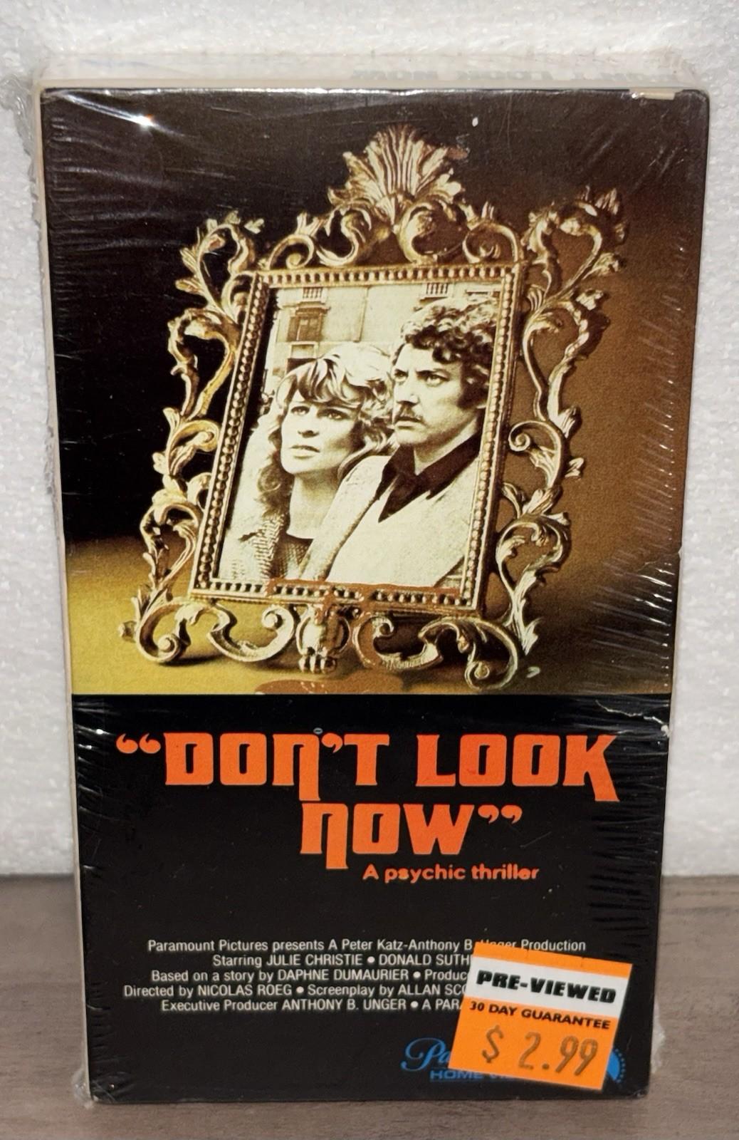 DON'T LOOK NOW: A Psychic Thriller - Used/ Resealed Rental 1980 VHS Vintage RARE