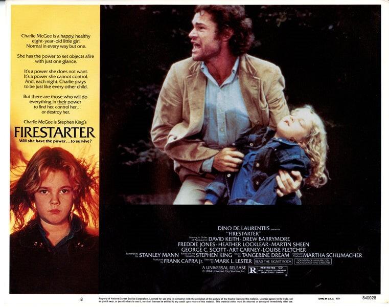 Firestarter Original 11x14 Lobby Card David Keith Drew Barrymore 1984