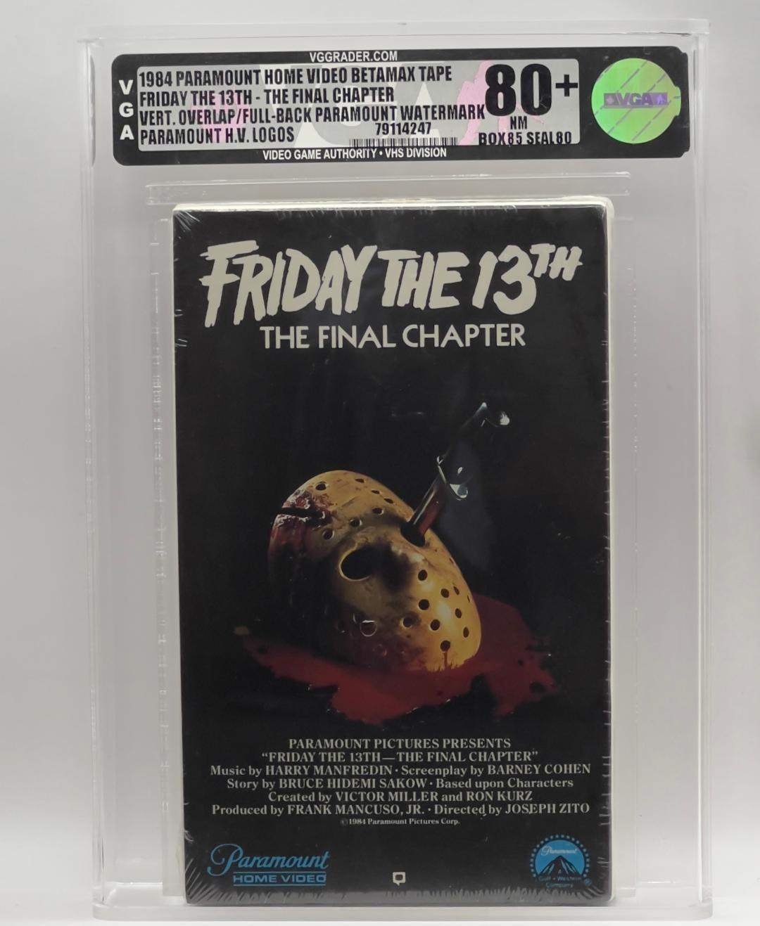 FRIDAY THE 13TH - THE FINAL CHAPTER 1984 VGA 80+NM Betamax Sealed