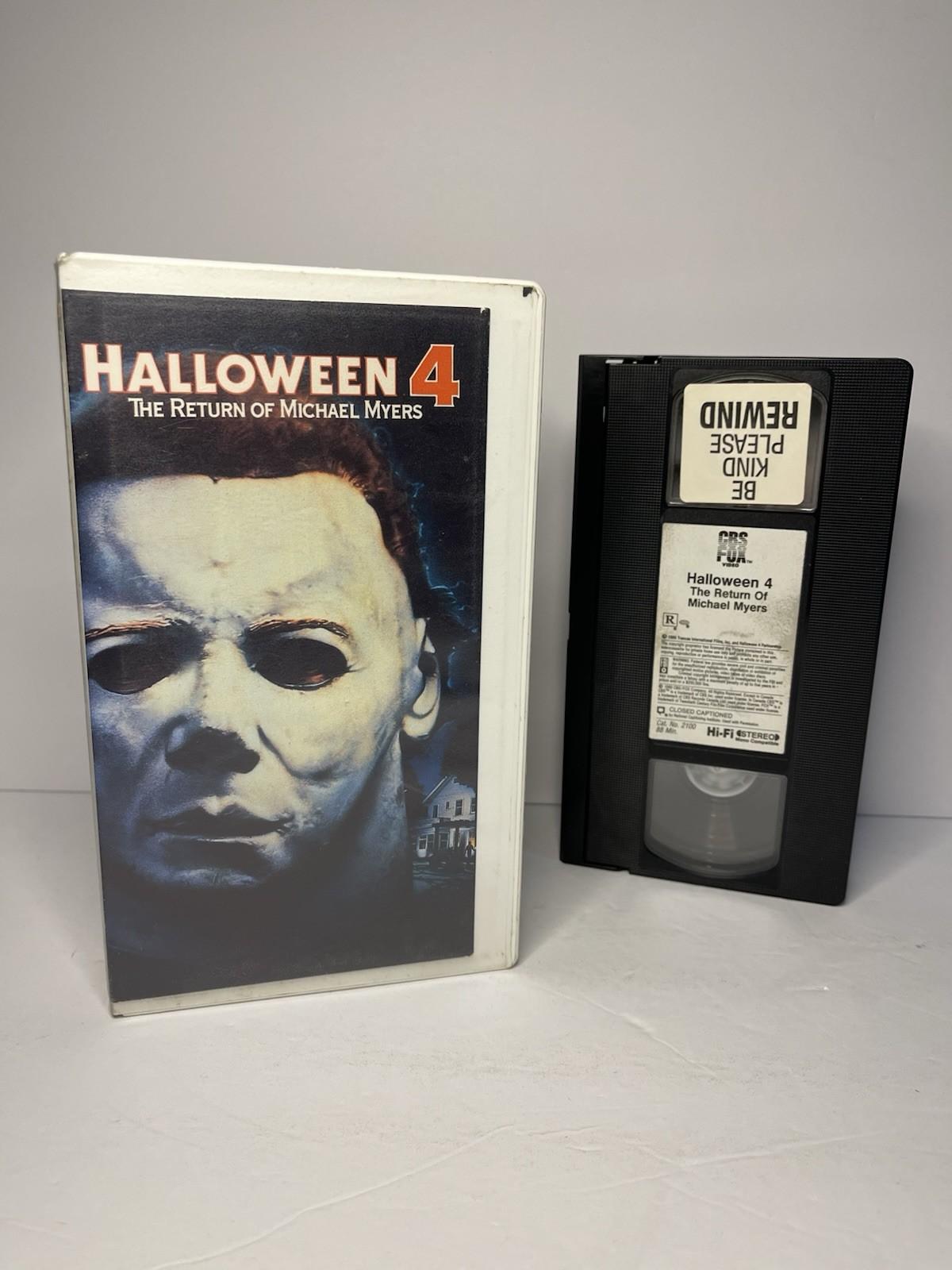 Halloween 4 -The Return of Michael Myers (1988) VHS, Cut Box Blockbuster -Rare🔥