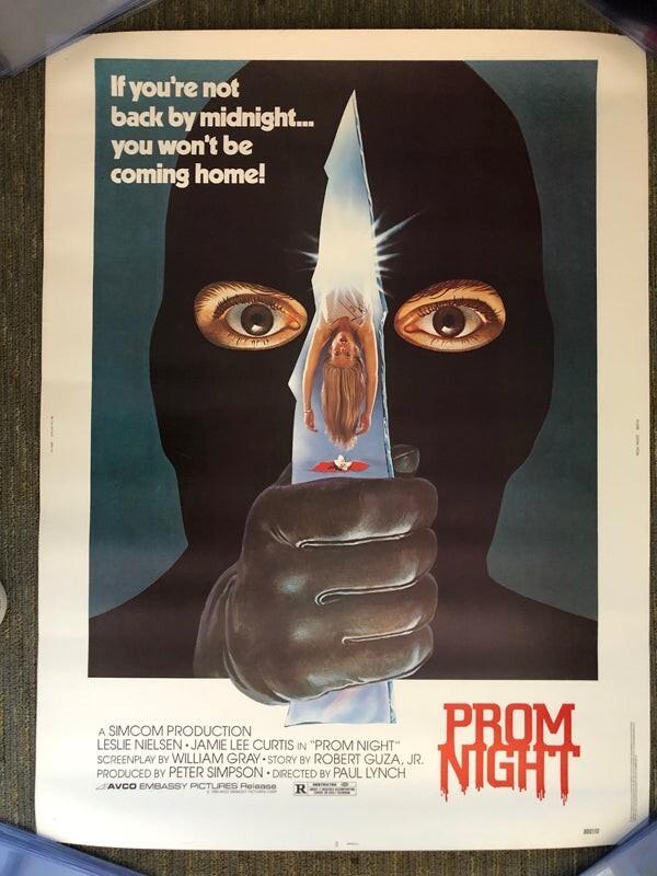 Prom Night 1980 Rare Original 30x40 US Movie Poster Jamie Lee Curtis Horror Roll