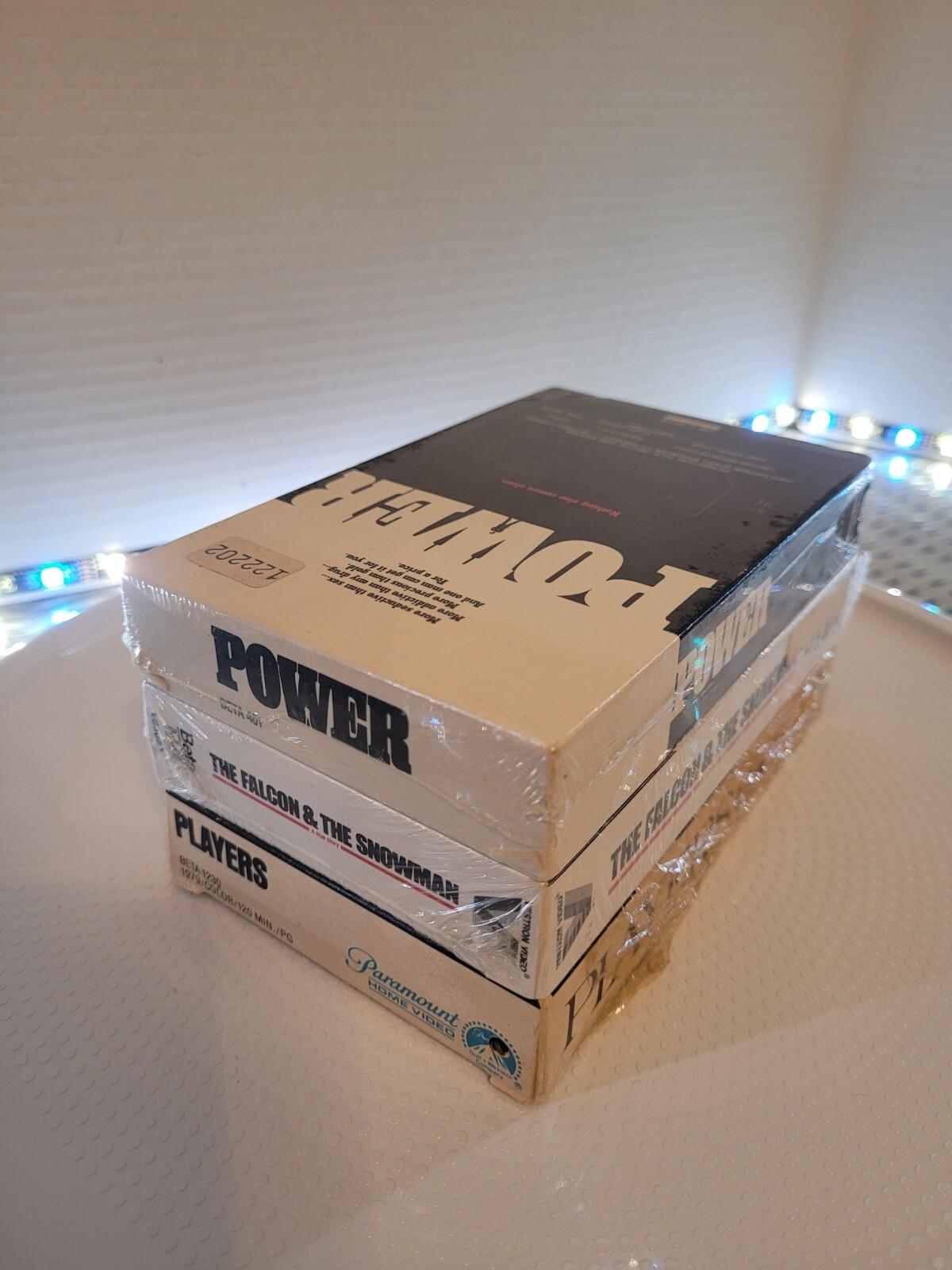 betamax tape lot Rare Re Sealed Tapes,Power, The Falcon And the Snowman, Players