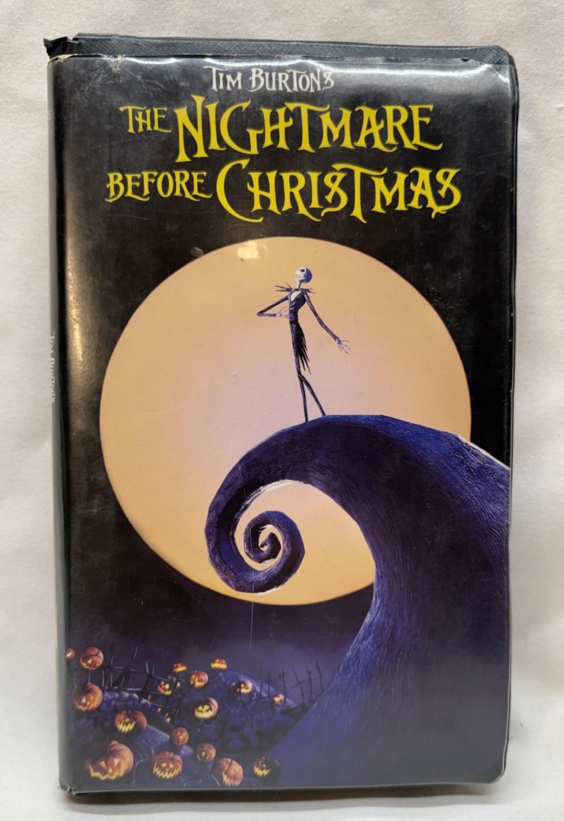 Vintage 1993 Tim Burton Nightmare Before Christmas CLAMSHELL VHS Tape Touchstone