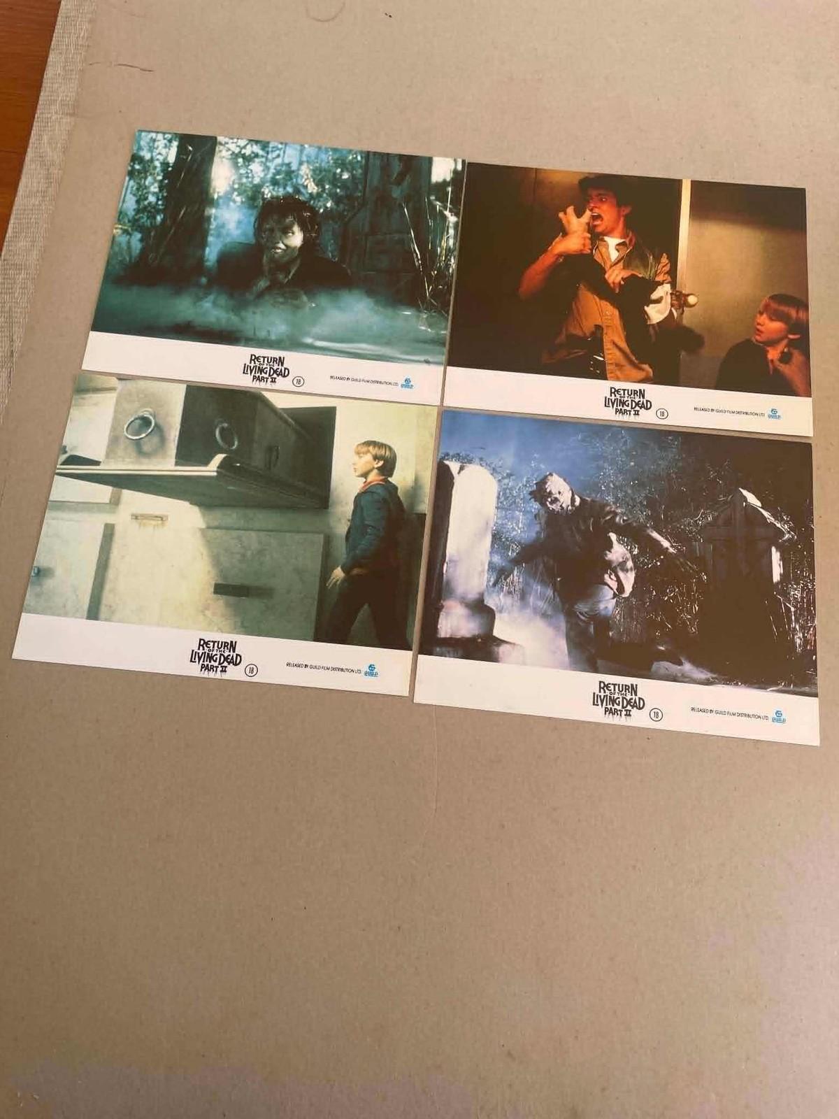 Return of the Living Dead Part II Lobby Cards 4 Vintage Horror Film 1988 8x10