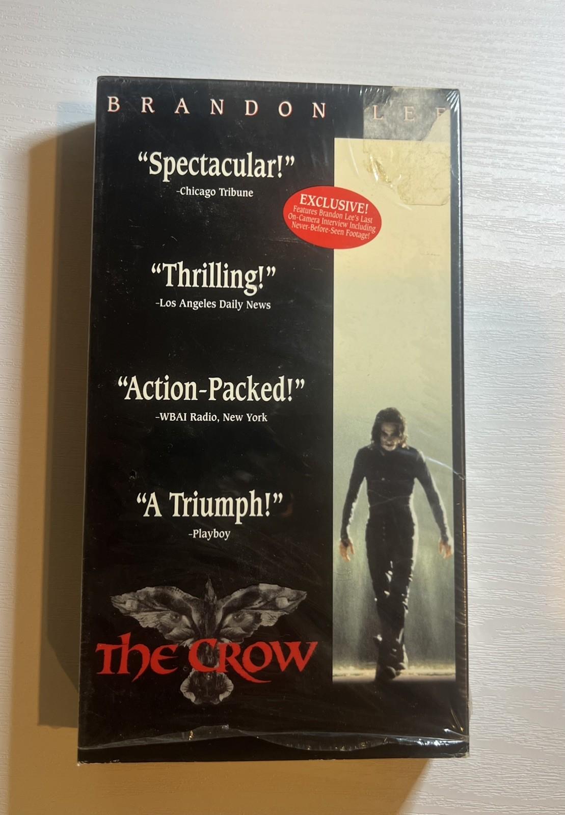 The Crow (VHS, 1994) Brandon Lee Buena Vista Like New Opened Once Rare!!