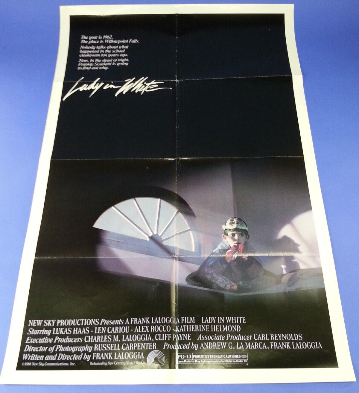 Retro Vtg Original 1988 Movie Poster Lady In White One Sheet Folded