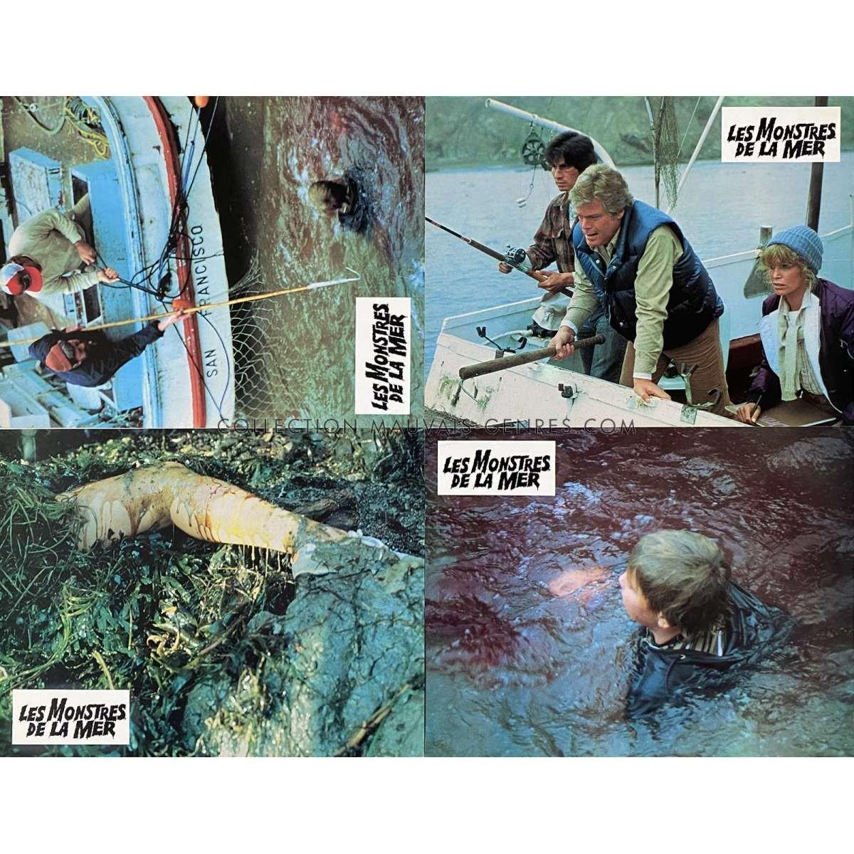 HUMANOIDS FROM THE DEEP French Lobby Cards x4 - 9x12 in. - 1980 - Barbara Peeter