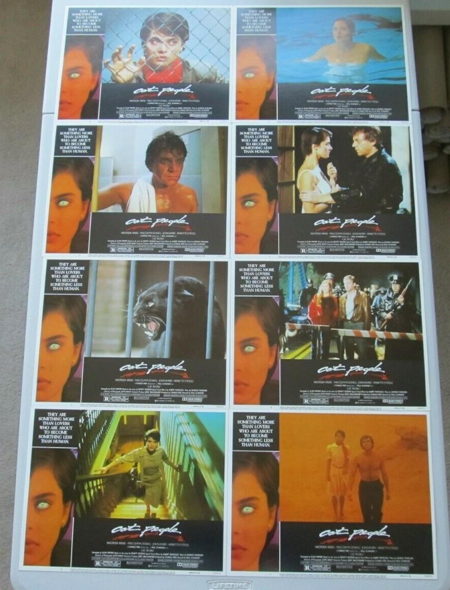 CAT PEOPLE ORIGINAL 11X14 LOBBY CARD SET OF 8 NASTASSJA KINSKI MCDOWELL 1982 