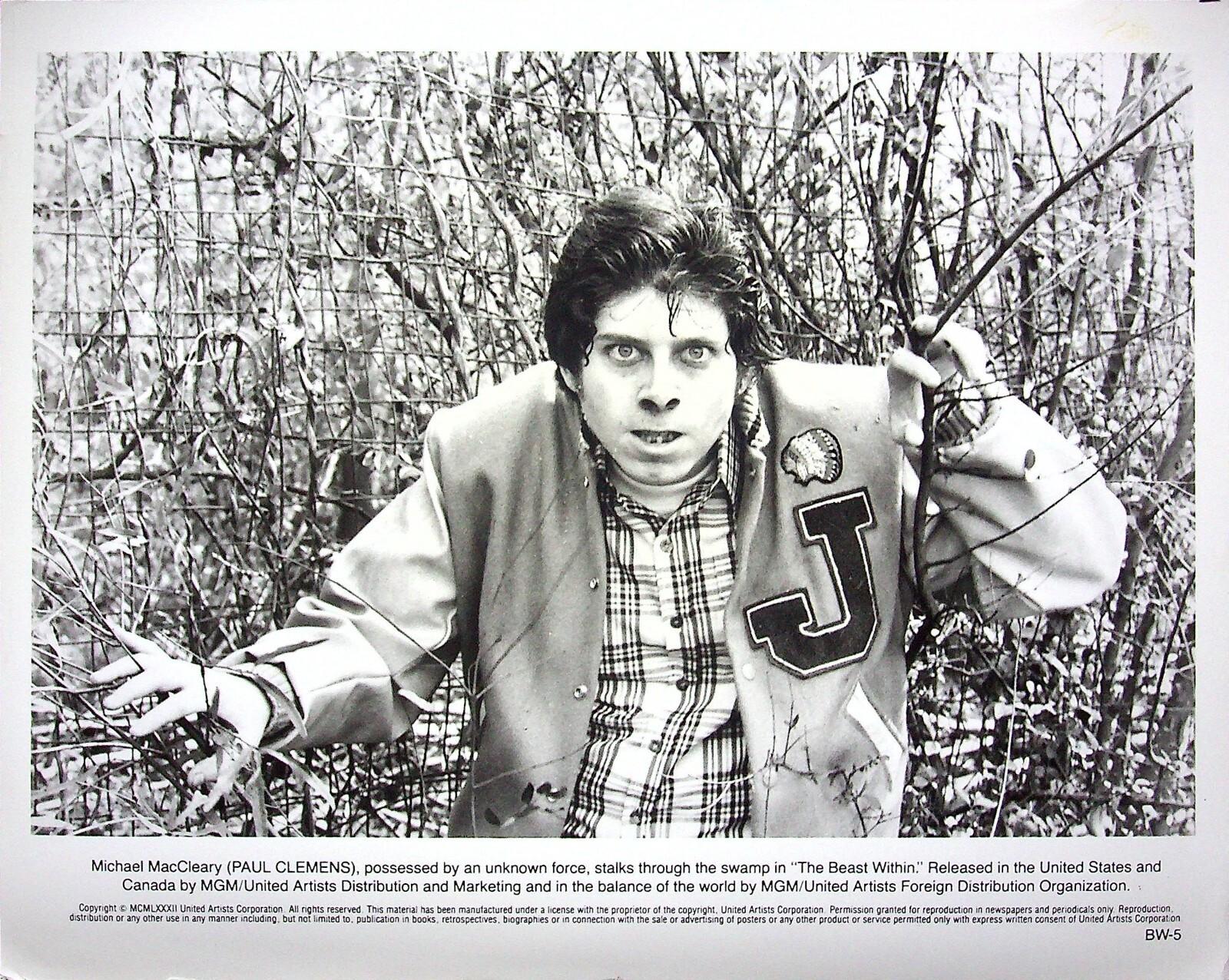1982 THE BEAST WITHIN PAUL CLEMENS MOVIE PRESS KIT 8X10 PHOTO