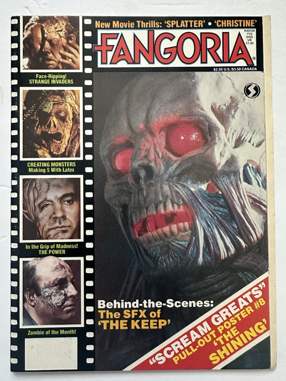 Fangoria #33 Feb. 1984 (Starlog) The SFX of “The Keep” Cover, “The Shining”