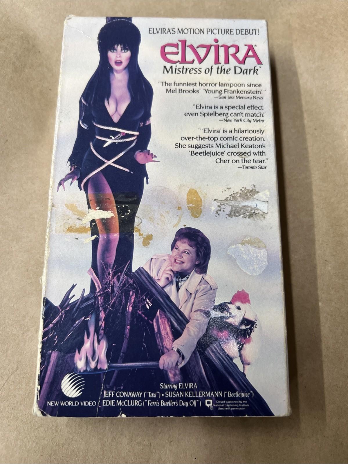 ELVIRA Mistress of the Dark (1988) Cult Classic Horror Comedy VHS Tape (1989)