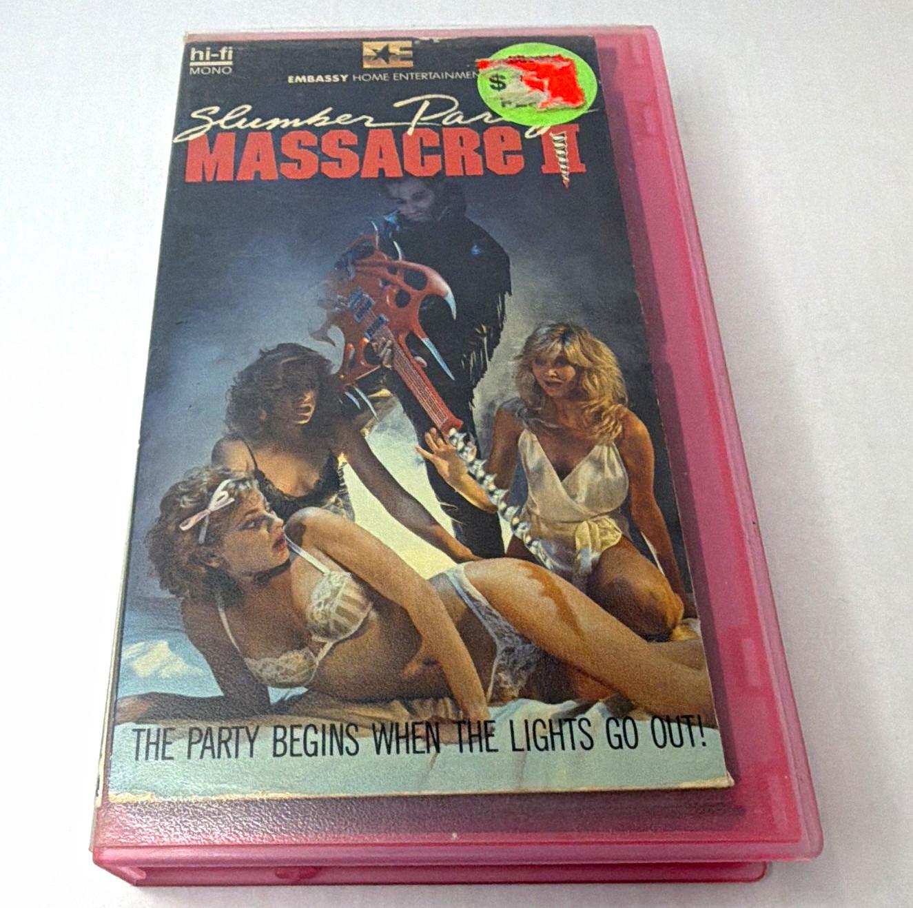Embassy Home Entertainment Slumber Party Massacre II VHS 1987 NTSC R Slasher