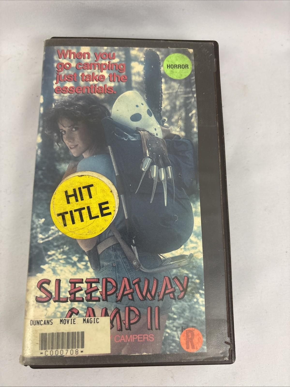 Sleepaway Camp II 2 Unhappy Campers VHS Tape Nelson Entertainment Horror Slasher
