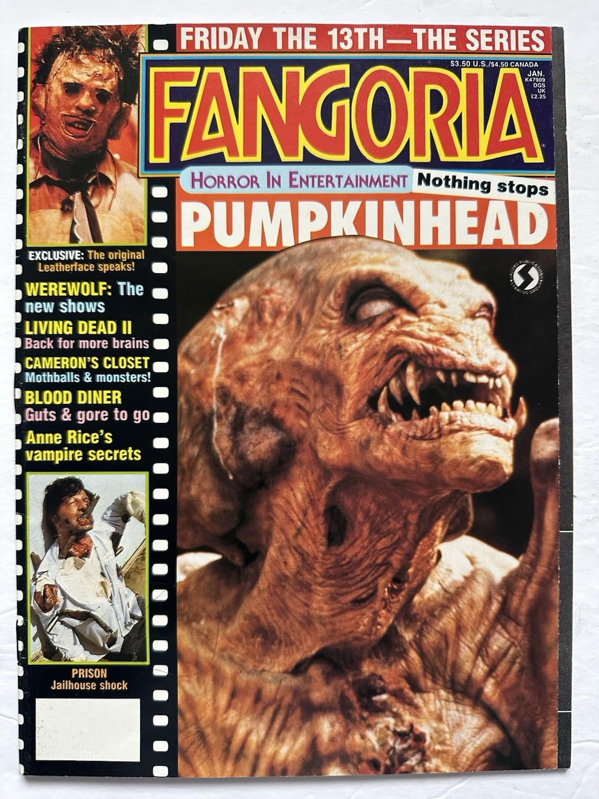 Fangoria #70 Jan. 1988 (Starlog) “Pumpkinhead” Cover, Leatherface, Anne Rice