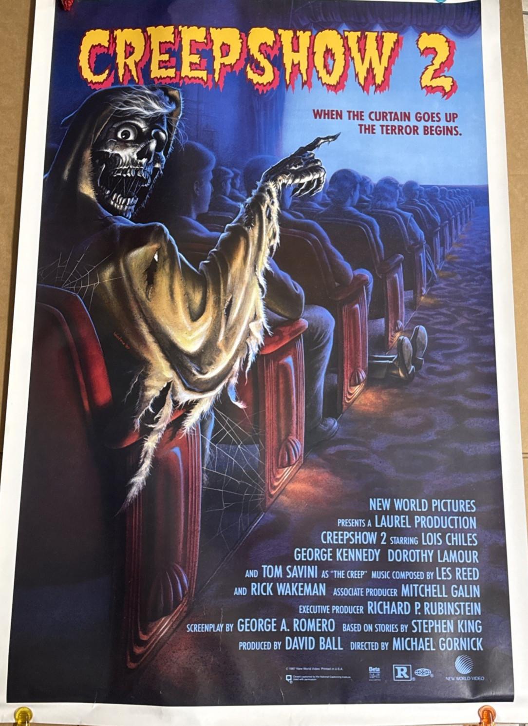 Creepshow 2 Movie Poster Original 1-Sheet No Folds 1987 George A. Romero Horror