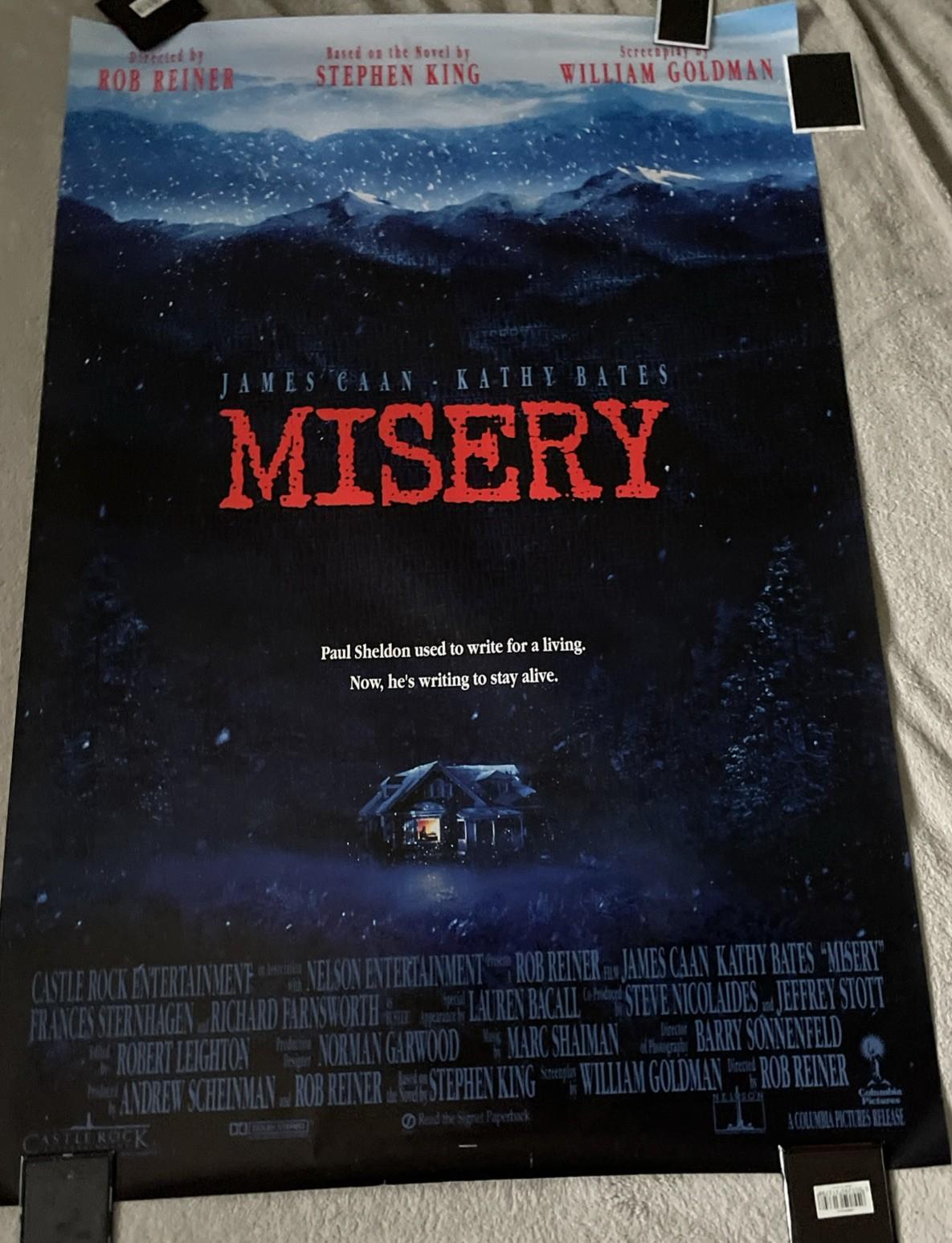 MISERY - 1990 Original 27x40 Rolled S/S One Sheet Poster James Caan Stephen King