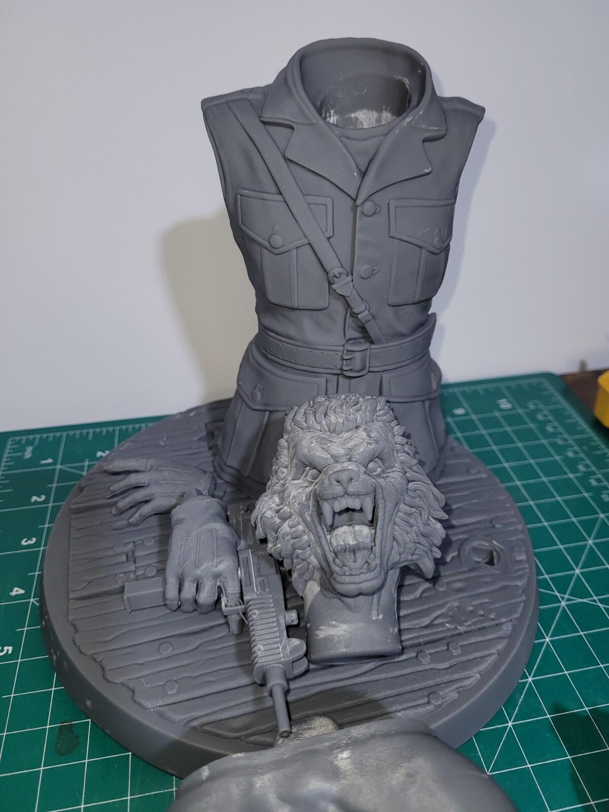 An American Werewolf in London 3d resin Model Kit Nightmare Wolf Soldier  (B)