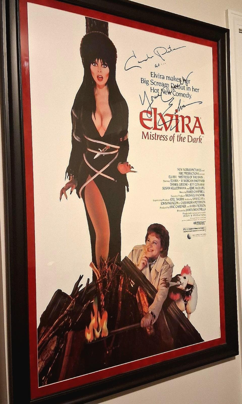 Elvira: Mistress of the Dark Movie Poster - (New World, 1988) SIGNED AND FRAMED