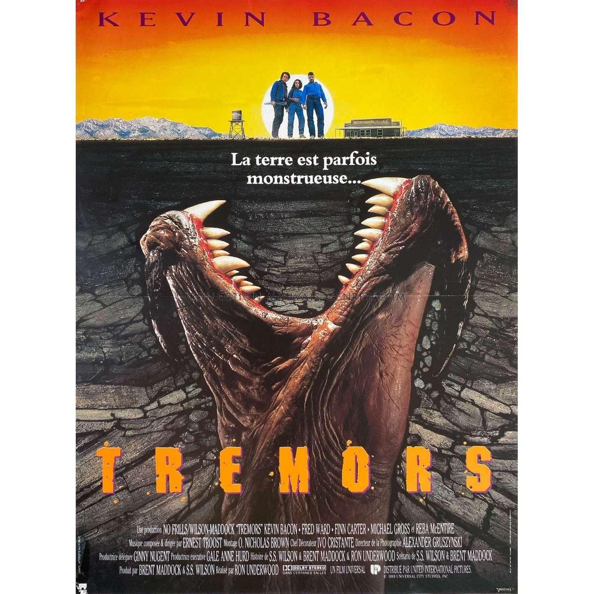 TREMORS French Movie Poster  - 15x21 in. - 1990 - Ron Underwood, Kevin Bacon