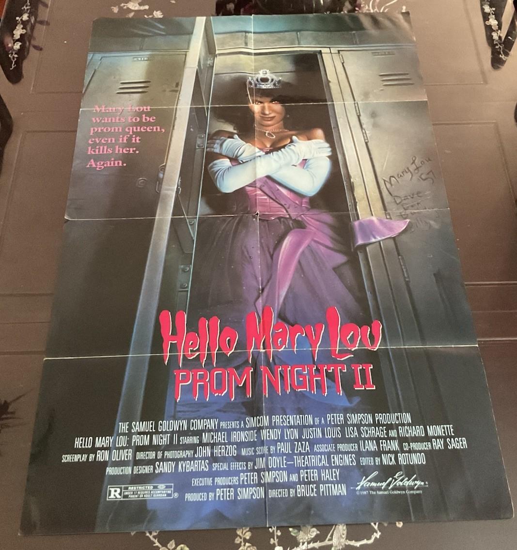 Hello Mary Lou Prom Night 2 Original Folded Theatrical Movie Poster 40 1/2×27 ￼