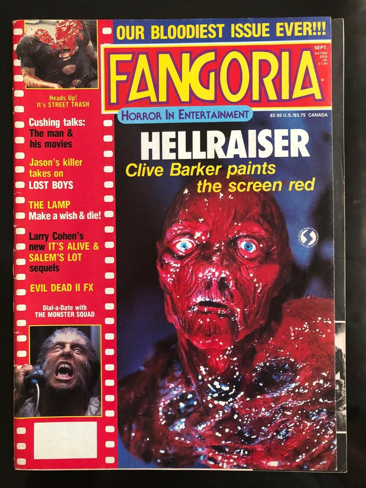 FANGORIA MAGAZINE 67 1987 HELLRAISER PETER CUSHING LOST BOYS RARE VINTAGE MINT
